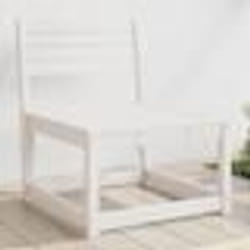 vidaXL Canapé de jardin blanc bois de pin massif