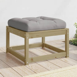 Vidaxl - Repose-pied de jardin avec coussins bois de pin imprégné