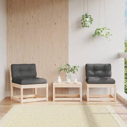 vidaXL Canapés de jardin avec coussins 2pcs bois de pin massif