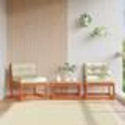 vidaXL Canapés de jardin et coussins 2pcs cire marron bois pin massif