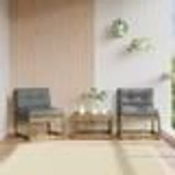 vidaXL Canapés de jardin avec coussins 2pcs bois de pin imprégné