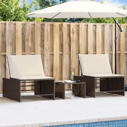 VidaXL 368423 chaise d'extérieur Terrace Siège rembourré Polyuréthane, Acier, Verre trempé Crème, Blanc - Vue supplémentaire 2