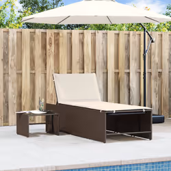 VidaXL 368423 chaise d'extérieur Terrace Siège rembourré Polyuréthane, Acier, Verre trempé Crème, Blanc - Vue supplémentaire 3