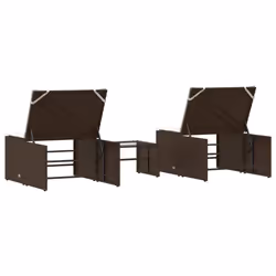 VidaXL 368423 chaise d'extérieur Terrace Siège rembourré Polyuréthane, Acier, Verre trempé Crème, Blanc - Vue supplémentaire 8
