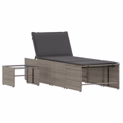 VidaXL 368424 chaise d'extérieur Linge Siège rembourré Polyuréthane, Acier, Verre trempé Gris - Vue supplémentaire 5