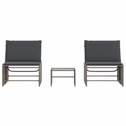 VidaXL 368424 chaise d'extérieur Linge Siège rembourré Polyuréthane, Acier, Verre trempé Gris - Vue supplémentaire 6