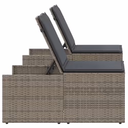 VidaXL 368424 chaise d'extérieur Linge Siège rembourré Polyuréthane, Acier, Verre trempé Gris - Vue supplémentaire 7