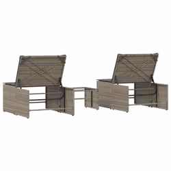 VidaXL 368424 chaise d'extérieur Linge Siège rembourré Polyuréthane, Acier, Verre trempé Gris - Vue supplémentaire 8