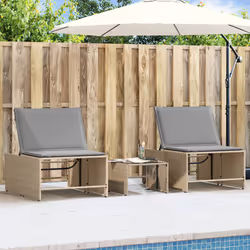 VidaXL 368425 chaise d'extérieur Terrace Siège rembourré Polyuréthane, Acier, Verre trempé Gris - Vue supplémentaire 2