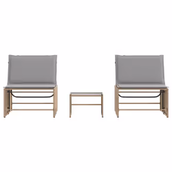 VidaXL 368425 chaise d'extérieur Terrace Siège rembourré Polyuréthane, Acier, Verre trempé Gris - Vue supplémentaire 6
