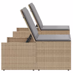VidaXL 368425 chaise d'extérieur Terrace Siège rembourré Polyuréthane, Acier, Verre trempé Gris - Vue supplémentaire 7