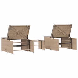 VidaXL 368425 chaise d'extérieur Terrace Siège rembourré Polyuréthane, Acier, Verre trempé Gris - Vue supplémentaire 8