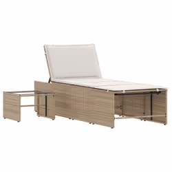 VidaXL 368426 chaise d'extérieur Terrace Siège rembourré Polyuréthane, Acier, Verre trempé Crème, Blanc - Vue supplémentaire 5
