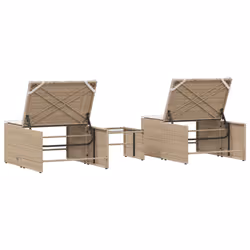 VidaXL 368426 chaise d'extérieur Terrace Siège rembourré Polyuréthane, Acier, Verre trempé Crème, Blanc - Vue supplémentaire 8