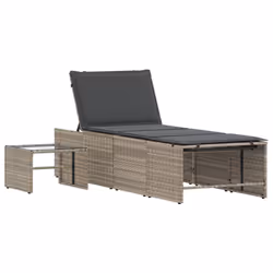 VidaXL 368427 chaise d'extérieur Linge Siège rembourré Polyuréthane, Acier, Verre trempé Gris - Vue supplémentaire 5