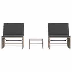 VidaXL 368427 chaise d'extérieur Linge Siège rembourré Polyuréthane, Acier, Verre trempé Gris - Vue supplémentaire 6