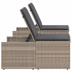 VidaXL 368427 chaise d'extérieur Linge Siège rembourré Polyuréthane, Acier, Verre trempé Gris - Vue supplémentaire 7
