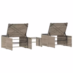 VidaXL 368427 chaise d'extérieur Linge Siège rembourré Polyuréthane, Acier, Verre trempé Gris - Vue supplémentaire 8
