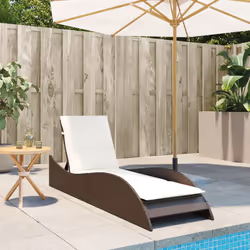 VidaXL 368279 chaise d'extérieur Linge Siège rembourré Polyuréthane, Acier Crème, Blanc