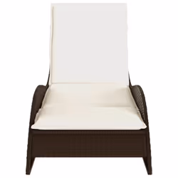 VidaXL 368279 chaise d'extérieur Linge Siège rembourré Polyuréthane, Acier Crème, Blanc - Vue supplémentaire 4