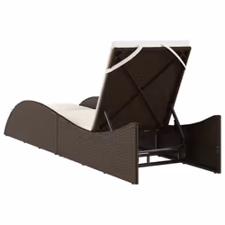 VidaXL 368279 chaise d'extérieur Linge Siège rembourré Polyuréthane, Acier Crème, Blanc - Vue supplémentaire 6