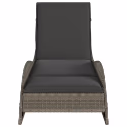 VidaXL 368280 chaise d'extérieur Linge Siège rembourré Polyuréthane, Acier Gris - Vue supplémentaire 4