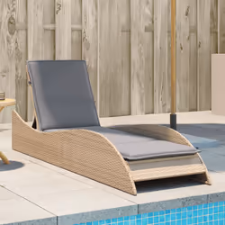 VidaXL 368281 chaise d'extérieur Linge Siège rembourré Polyuréthane, Acier Gris