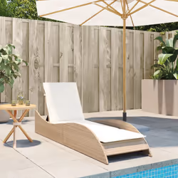 VidaXL 368282 chaise d'extérieur Linge Siège rembourré Polyuréthane, Acier Crème, Blanc