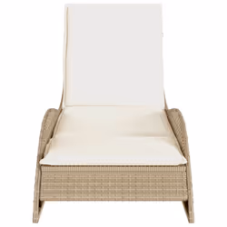 VidaXL 368282 chaise d'extérieur Linge Siège rembourré Polyuréthane, Acier Crème, Blanc - Vue supplémentaire 4