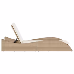 VidaXL 368282 chaise d'extérieur Linge Siège rembourré Polyuréthane, Acier Crème, Blanc - Vue supplémentaire 5