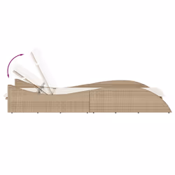 VidaXL 368282 chaise d'extérieur Linge Siège rembourré Polyuréthane, Acier Crème, Blanc - Vue supplémentaire 7