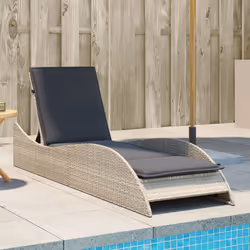 VidaXL 368283 chaise d'extérieur Linge Siège rembourré Polyuréthane, Acier Gris