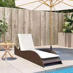 VidaXL 368288 chaise d'extérieur Linge Siège rembourré Polyuréthane, Acier Crème, Blanc
