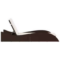 VidaXL 368288 chaise d'extérieur Linge Siège rembourré Polyuréthane, Acier Crème, Blanc - Vue supplémentaire 5
