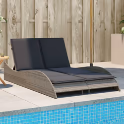 VidaXL 368289 chaise d'extérieur Linge Siège rembourré Polyuréthane, Acier Gris