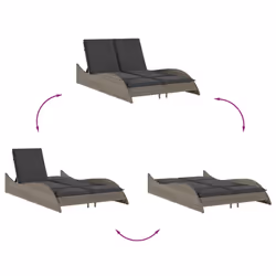 VidaXL 368289 chaise d'extérieur Linge Siège rembourré Polyuréthane, Acier Gris - Vue supplémentaire 8