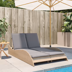 VidaXL 368290 chaise d'extérieur Linge Siège rembourré Polyuréthane, Acier Gris