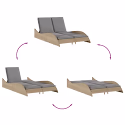 VidaXL 368290 chaise d'extérieur Linge Siège rembourré Polyuréthane, Acier Gris - Vue supplémentaire 8