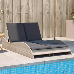 VidaXL 368292 chaise d'extérieur Linge Siège rembourré Polyuréthane, Acier Gris