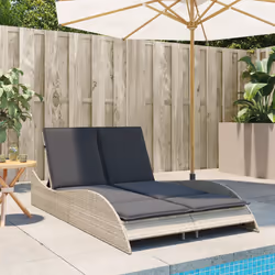 VidaXL 368292 chaise d'extérieur Linge Siège rembourré Polyuréthane, Acier Gris