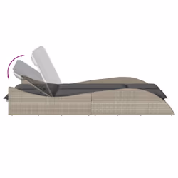 VidaXL 368292 chaise d'extérieur Linge Siège rembourré Polyuréthane, Acier Gris - Vue supplémentaire 7