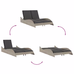 VidaXL 368292 chaise d'extérieur Linge Siège rembourré Polyuréthane, Acier Gris - Vue supplémentaire 8