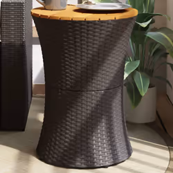 VidaXL 368296 table de jardin Noir