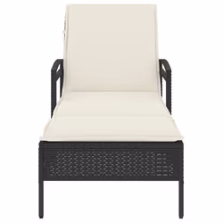 VidaXL 368299 chaise d'extérieur Linge Siège rembourré Polyuréthane, Acier Crème, Blanc - Vue supplémentaire 4