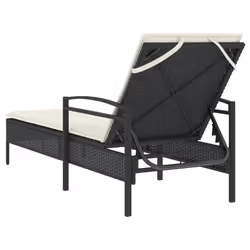VidaXL 368299 chaise d'extérieur Linge Siège rembourré Polyuréthane, Acier Crème, Blanc - Vue supplémentaire 6