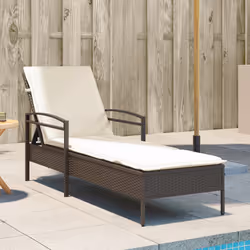 VidaXL 368300 chaise d'extérieur Linge Siège rembourré Polyuréthane, Acier Crème, Blanc