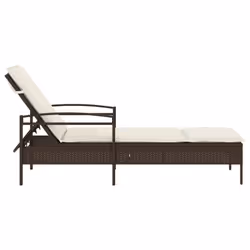 VidaXL 368300 chaise d'extérieur Linge Siège rembourré Polyuréthane, Acier Crème, Blanc - Vue supplémentaire 5