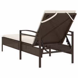VidaXL 368300 chaise d'extérieur Linge Siège rembourré Polyuréthane, Acier Crème, Blanc - Vue supplémentaire 6