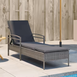 VidaXL 368301 chaise d'extérieur Linge Siège rembourré Polyuréthane, Acier Gris