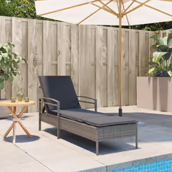 VidaXL 368301 chaise d'extérieur Linge Siège rembourré Polyuréthane, Acier Gris